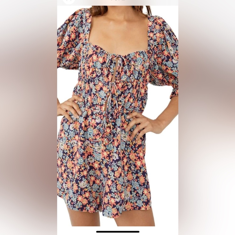 Free people 🌹Floral Puff Sleeve Top - Picture 9 of 17